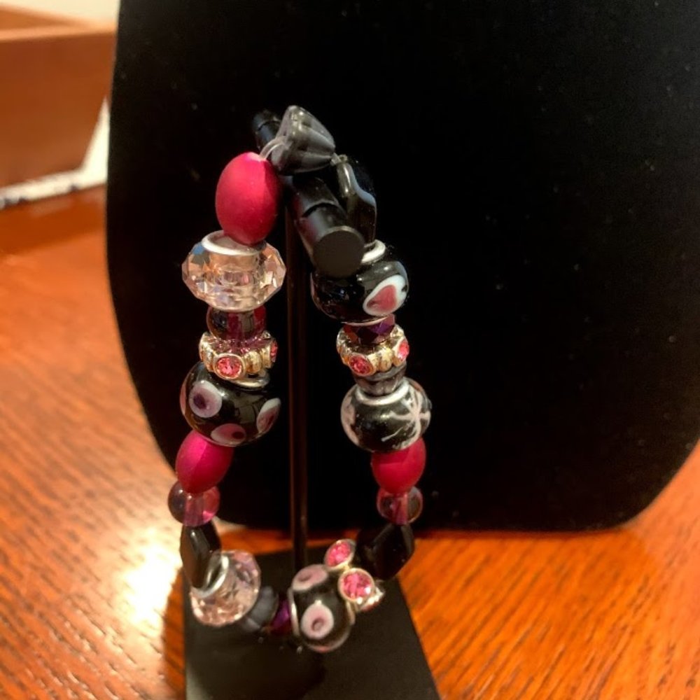 Set of 4 Stretchy beaded bracelets - Picture 2 of 13